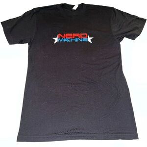 🤓 4/$20 🖤❤️💙 Nerd Machine 💙❤️🖤 T-Shirt 50/50 cotton poly Men's M